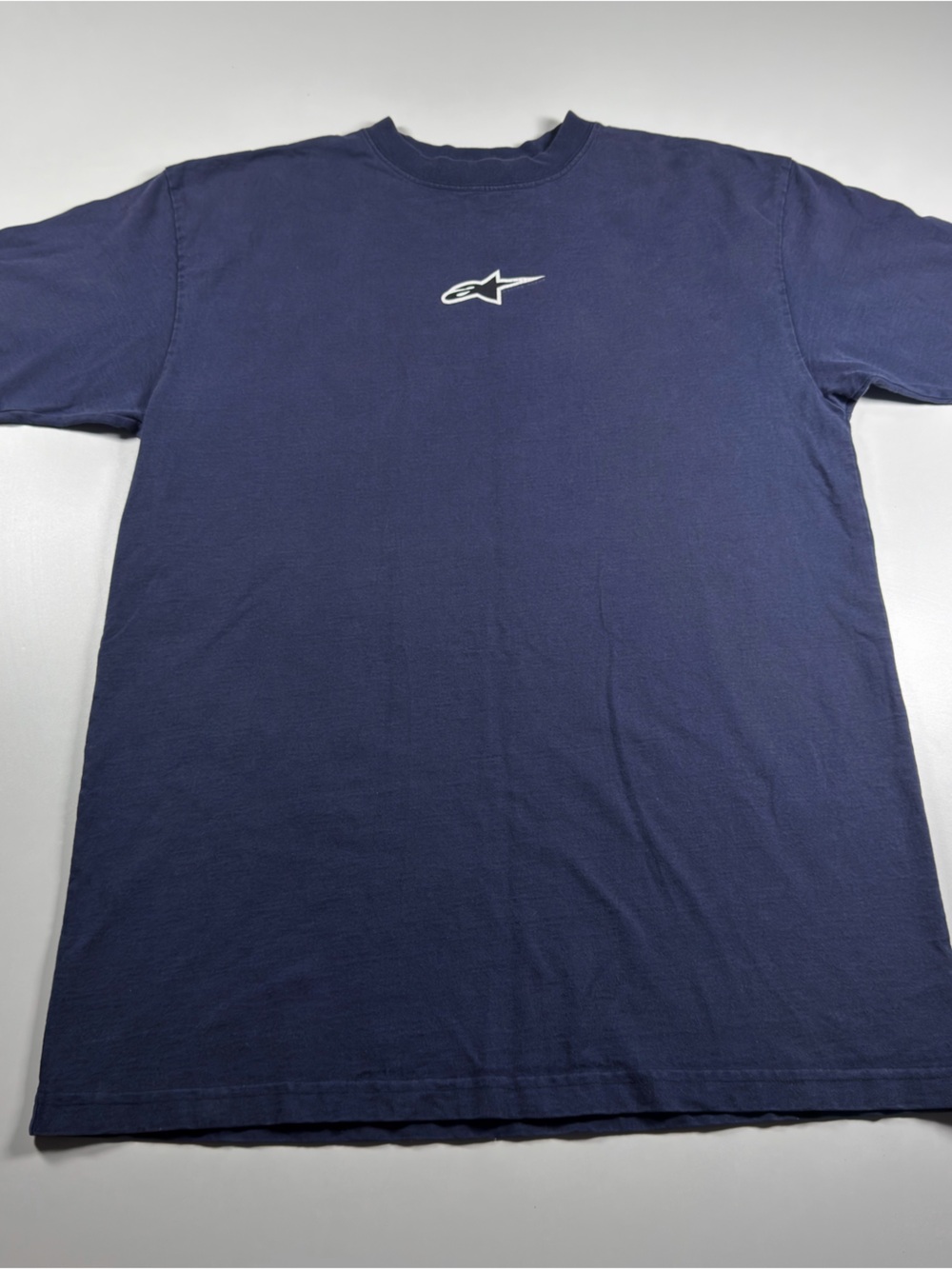 Alpinestars Navy Short-Sleeve Tee 100% cotton THICK and HEAVY with logo size XL